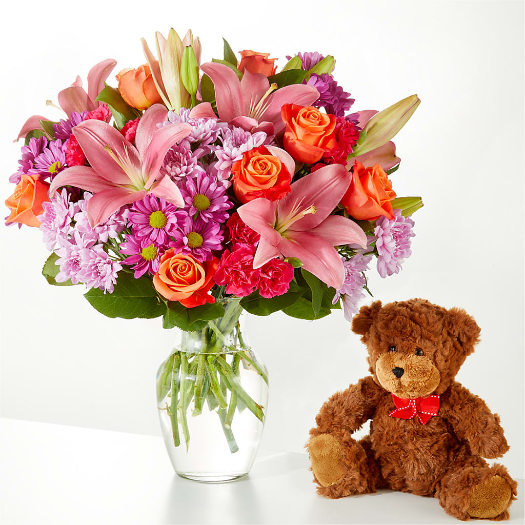 One and Only Bouquet and Bear Bundle – Vidor Florist, Vidor TX