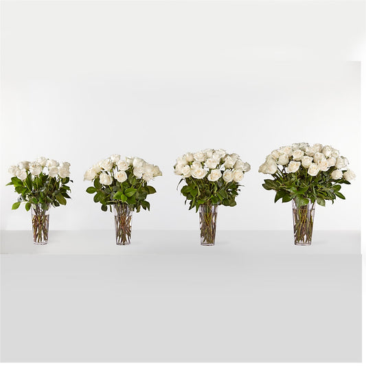 Long Stem White Rose Bouquet – Vidor Florist, Vidor TX
