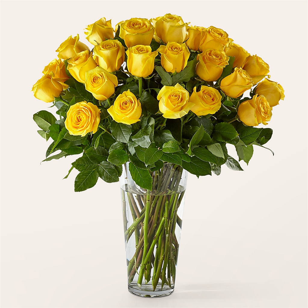 Long Stem Yellow Rose Bouquet – Vidor Florist, Vidor TX