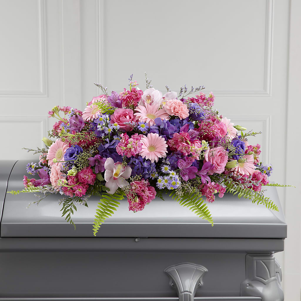 Glorious Garden Casket Spray – Vidor Florist, Vidor TX