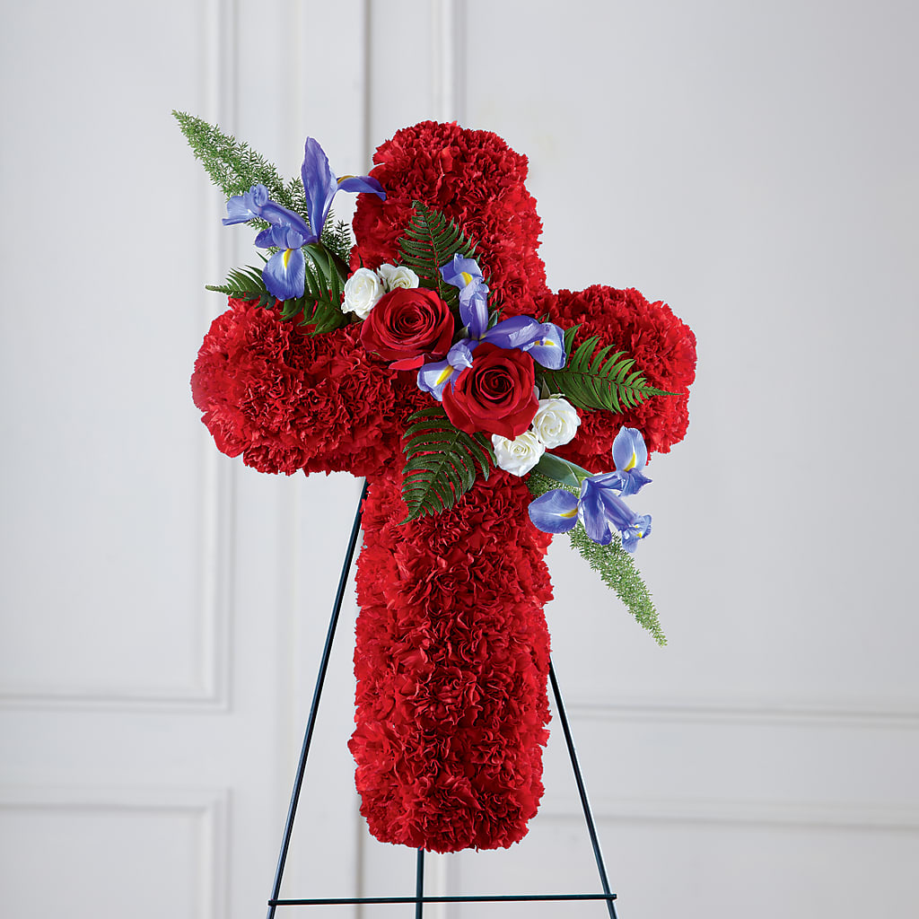 Faithful Hero Floral Cross – Vidor Florist, Vidor TX