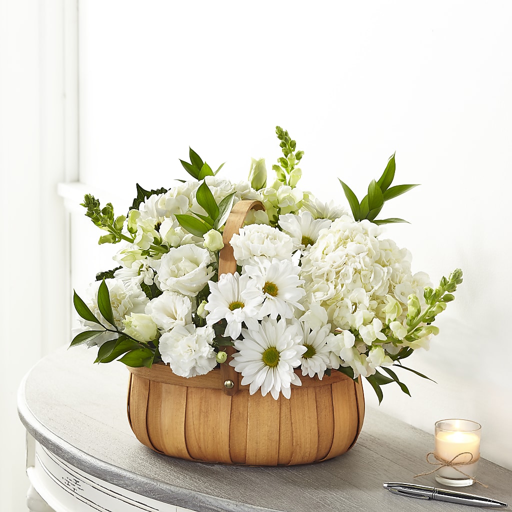 Pure Ivory Basket – Vidor Florist, Vidor TX