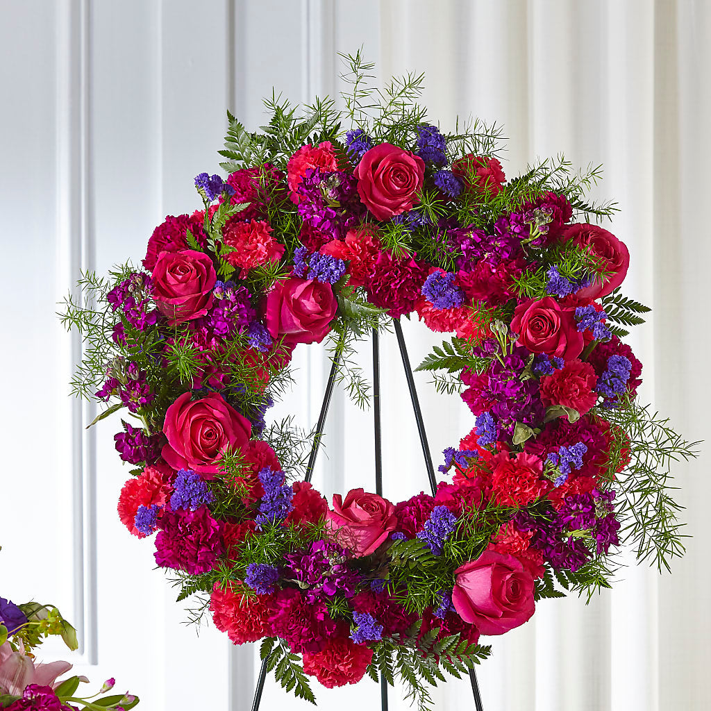 Calming Colors Wreath – Vidor Florist, Vidor TX
