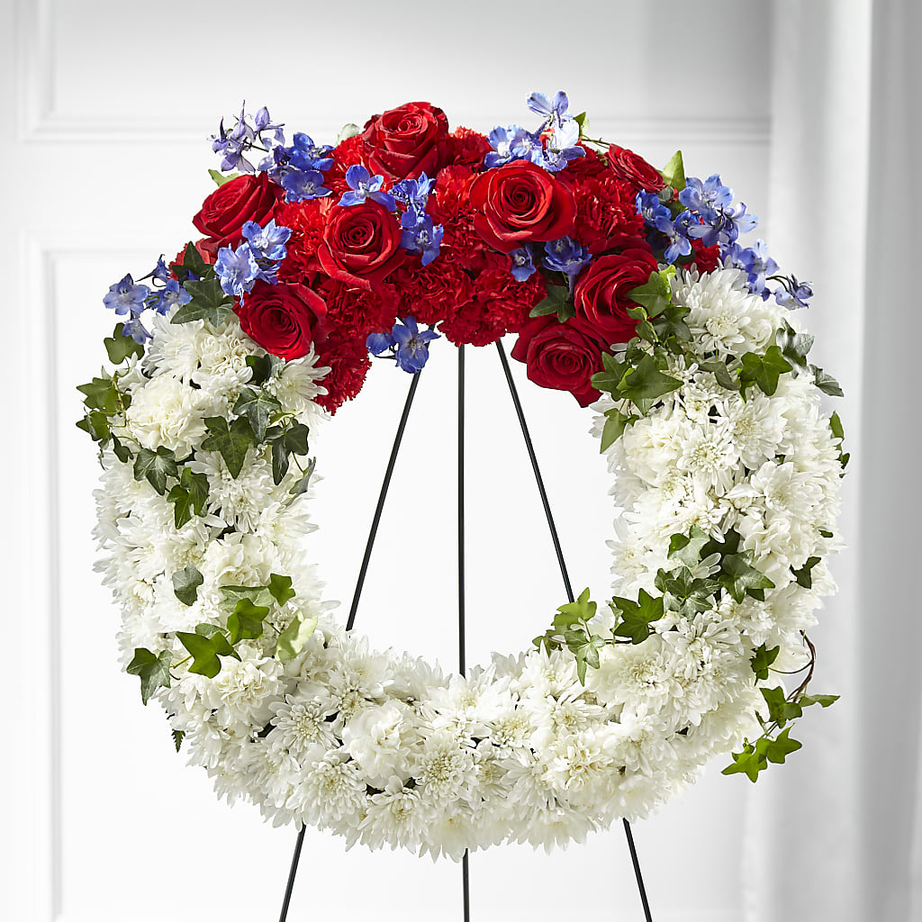 Patriotic Passion Wreath – Vidor Florist, Vidor TX