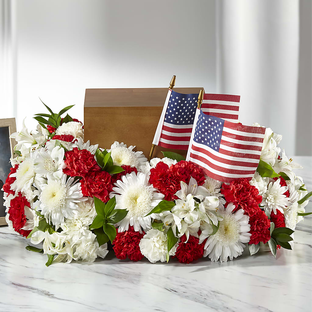 Spirit of Patriotism Cremation Adornment – Vidor Florist, Vidor TX