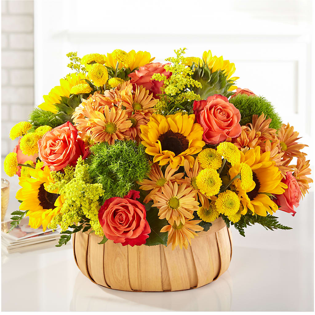 Harvest Sunflower Basket – Vidor Florist, Vidor TX
