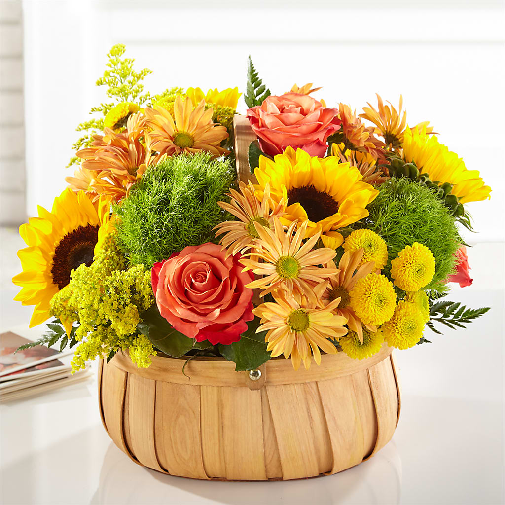 Harvest Sunflower Basket – Vidor Florist, Vidor TX