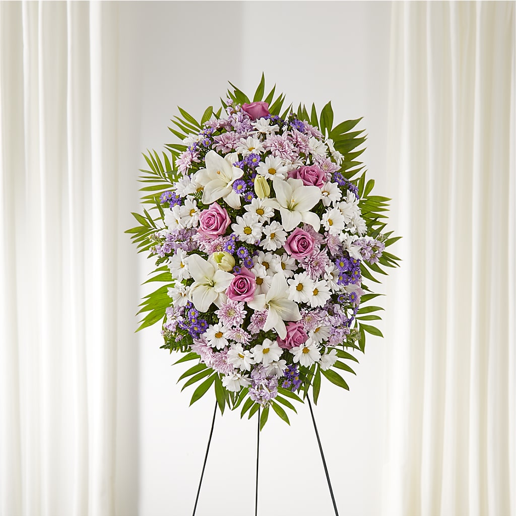 Surrounded by Love Standing Spray – Vidor Florist, Vidor TX