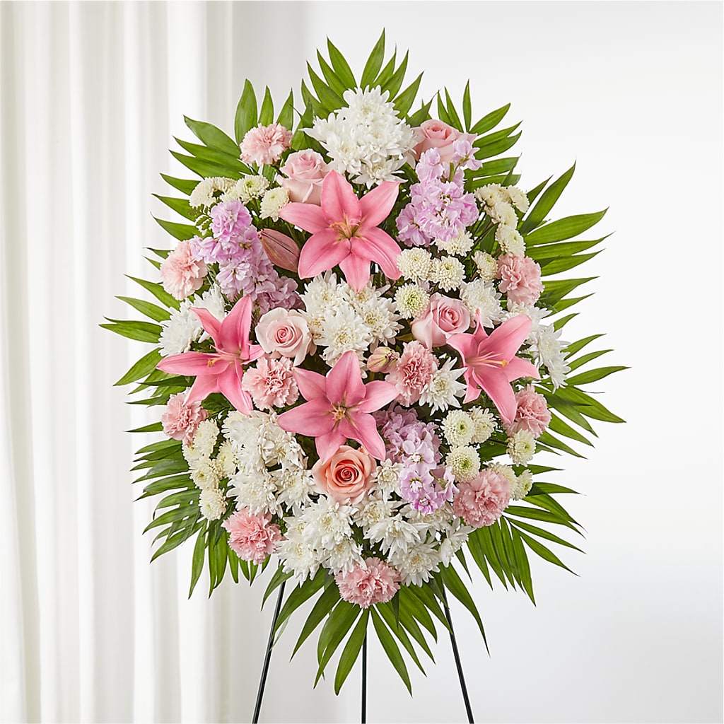 Offering Solace Standing Spray – Vidor Florist, Vidor TX