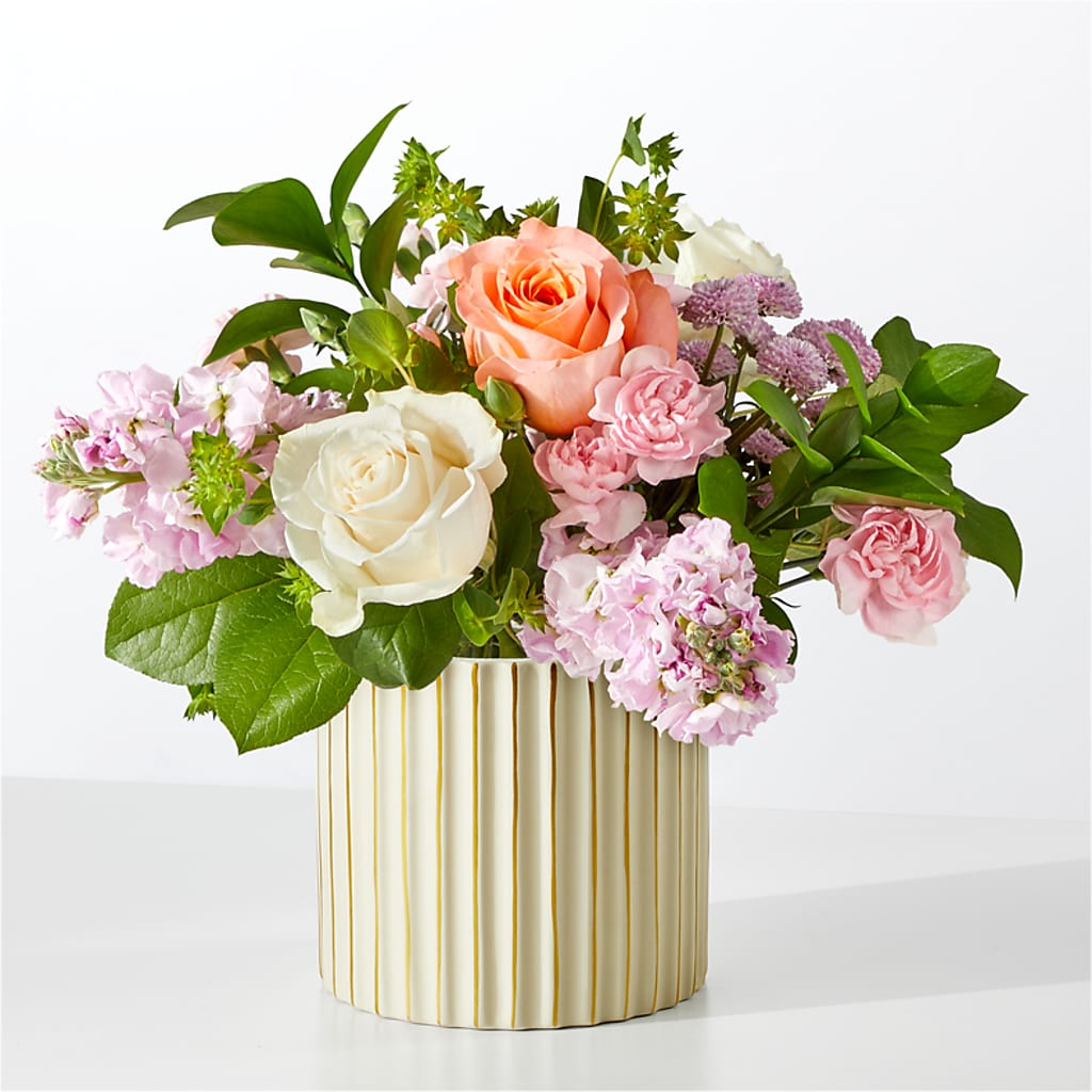 French Market Bouquet with Ivory Vase – Vidor Florist, Vidor TX