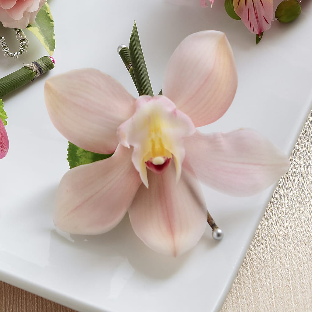 Pink Cymbidium Boutonniere – Vidor Florist, Vidor TX