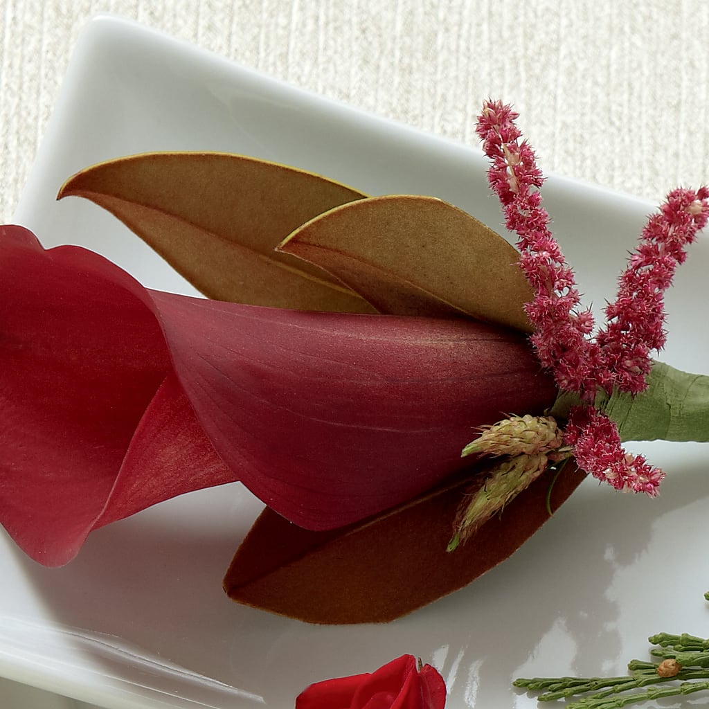 Red Calla Boutonniere – Vidor Florist, Vidor TX