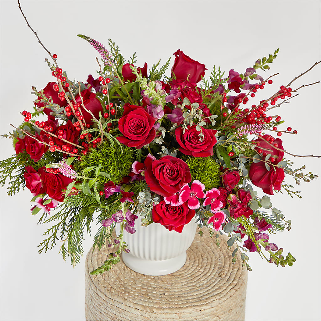 Big Red Bow Bouquet –  Vidor Florist, Vidor TX