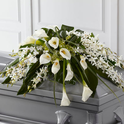 Angel Wings Casket Spray –  Vidor Florist, Vidor TX