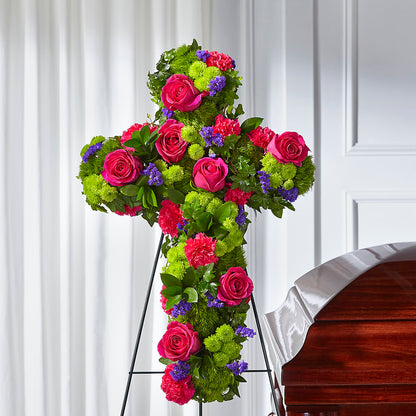 Tribute Rose Floral Cross –  Vidor Florist, Vidor TX