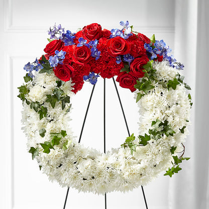Patriotic Passion Wreath –  Vidor Florist, Vidor TX