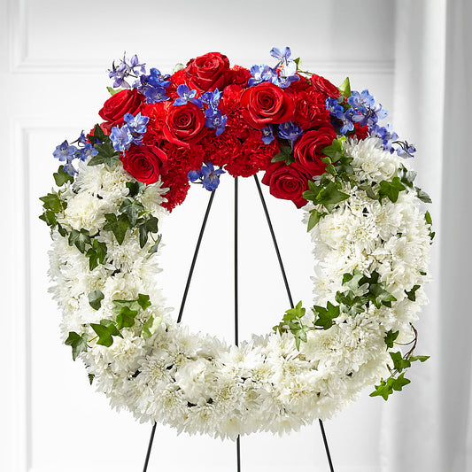Patriotic Passion Wreath –  Vidor Florist, Vidor TX