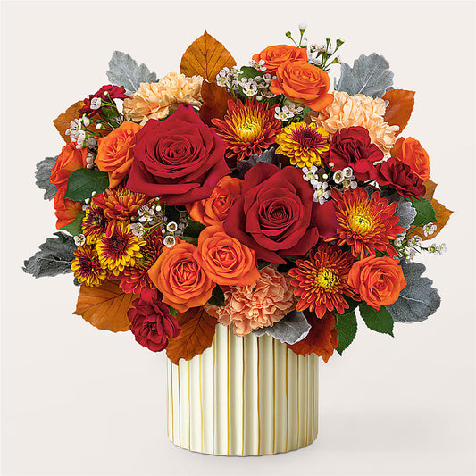 Merlot Bouquet with Ivory Vase –  Vidor Florist, Vidor TX